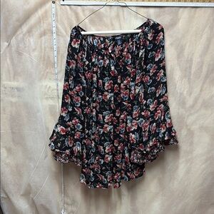 Chaps Pink and White Bubble Mini Blouse